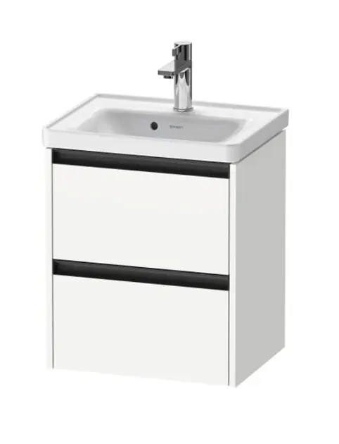 Levně Duravit Ketho.2 - Umyvadlová skříňka 55x48x38 cm, 2 zásuvky, matná bílá K25280018180000