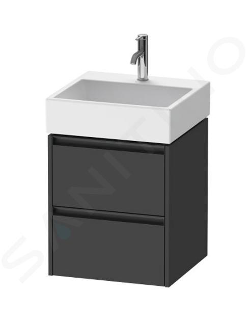 Duravit Ketho.2 - Mobiletto sottolavabo, 55x48x46 cm, 2 cassetti, grafite opaco K25274049490000