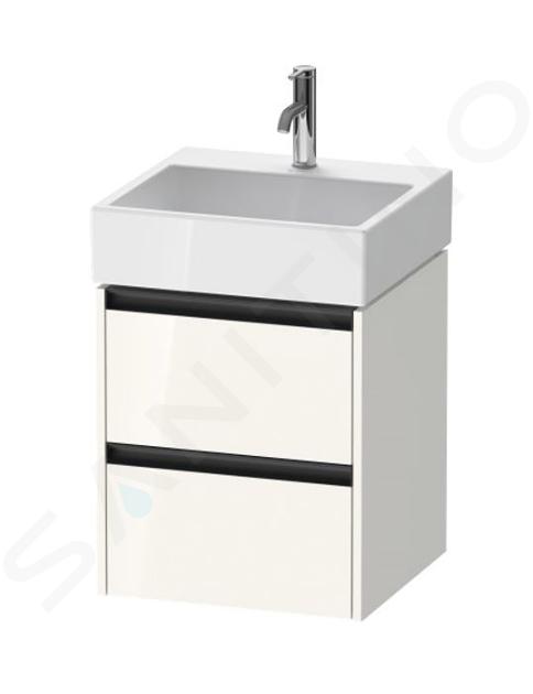 Duravit Ketho.2 - Mobiletto sottolavabo, 55x48x46 cm, 2 cassetti, bianco lucido K25274022220000