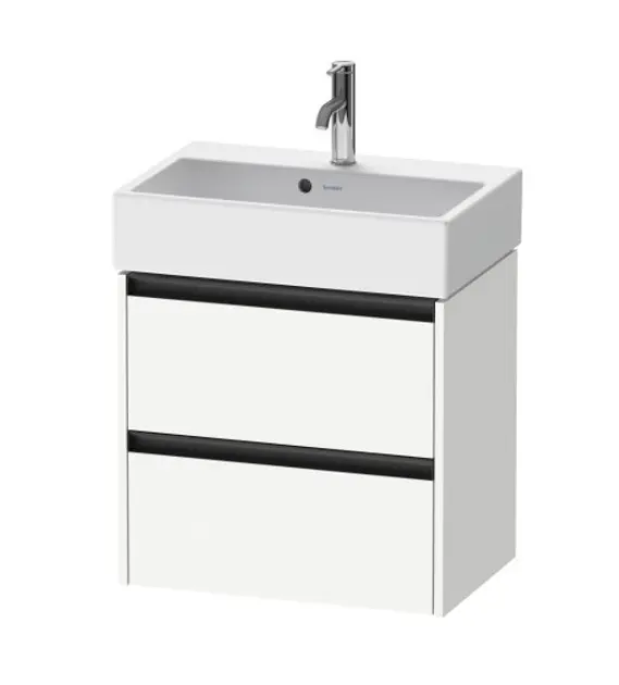 Levně Duravit Ketho.2 - Umyvadlová skříňka 55x58x39 cm, 2 zásuvky, matná bílá K25273018180000