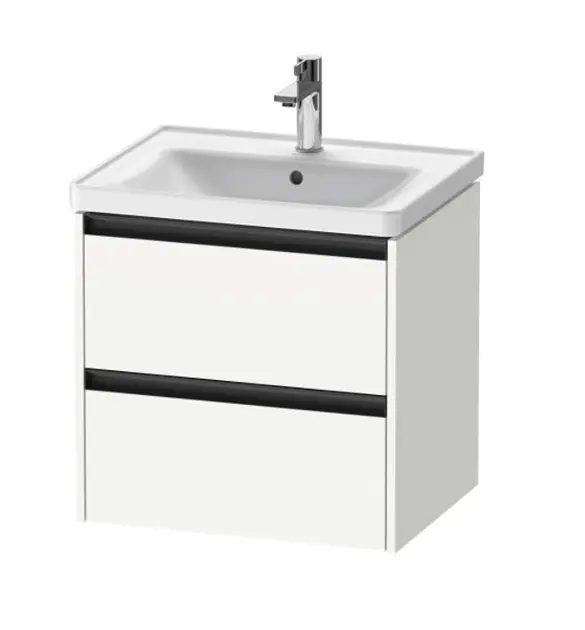 Levně Duravit Ketho.2 - Umyvadlová skříňka 55x58x46 cm, 2 zásuvky, matná bílá K25281018180000