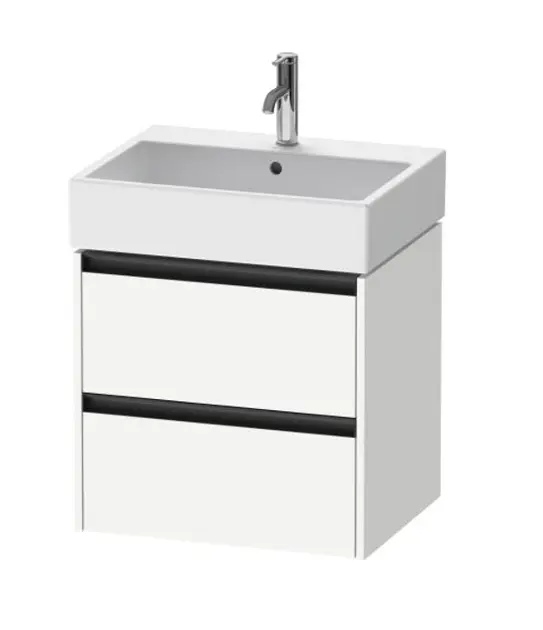 Duravit Ketho.2 - Dulap bază pentru lavoar, 549x584x460 mm, 2 sertare, alb mat K25275018180000