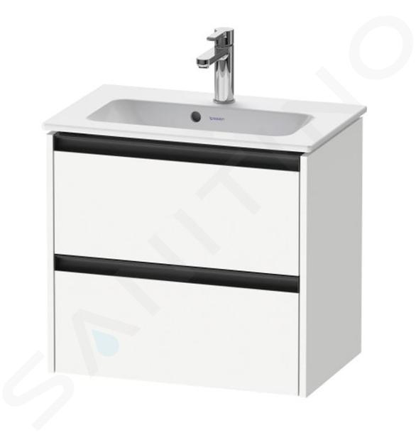 Duravit Ketho.2 - Szafka podumywalkowa 55x61x39 cm, 2 szuflady, biały mat K25255018180000