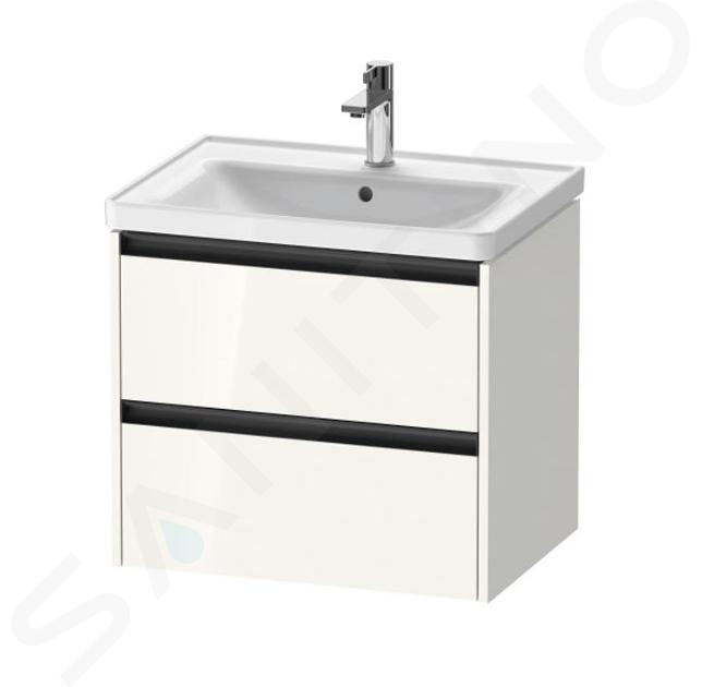 Duravit Ketho.2 - Umyvadlová skříňka 549x634x455 mm, 2 zásuvky, lesklá bílá K25282022220000