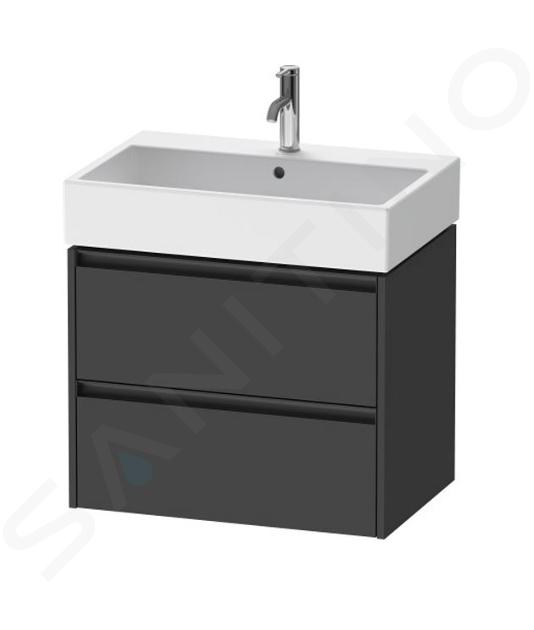 Duravit Ketho.2 - Umyvadlová skříňka 549x684x460 mm, 2 zásuvky, grafit mat K25276049490000