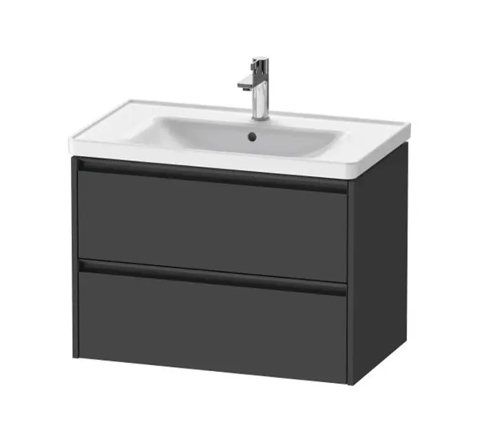 Duravit Ketho.2 - Wastafelkast 549x784x455 mm, 2 laden, grafiet mat K25283049490000