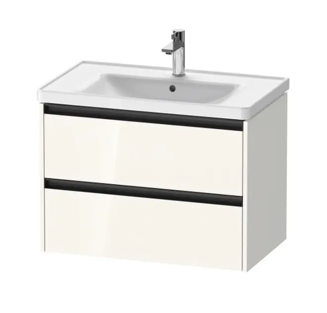 Duravit Ketho.2 - Dulap bază pentru lavoar, 549x784x455 mm, 2 sertare, alb lucios K25283022220000