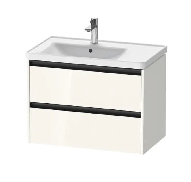 Levně Duravit Ketho.2 - Umyvadlová skříňka 55x78x46 cm, 2 zásuvky, lesklá bílá K25285022220000