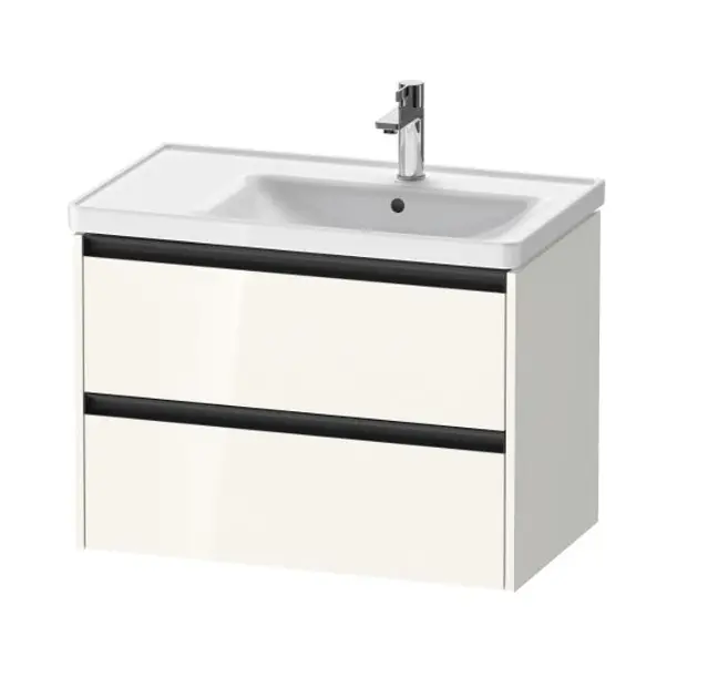 Levně Duravit Ketho.2 - Umyvadlová skříňka 55x78x46 cm, 2 zásuvky, lesklá bílá K25286022220000