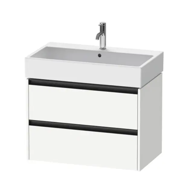 Duravit Ketho.2 - Mobiletto sottolavabo, 549x784x460 mm, 2 cassetti, bianco opaco K25277018180000