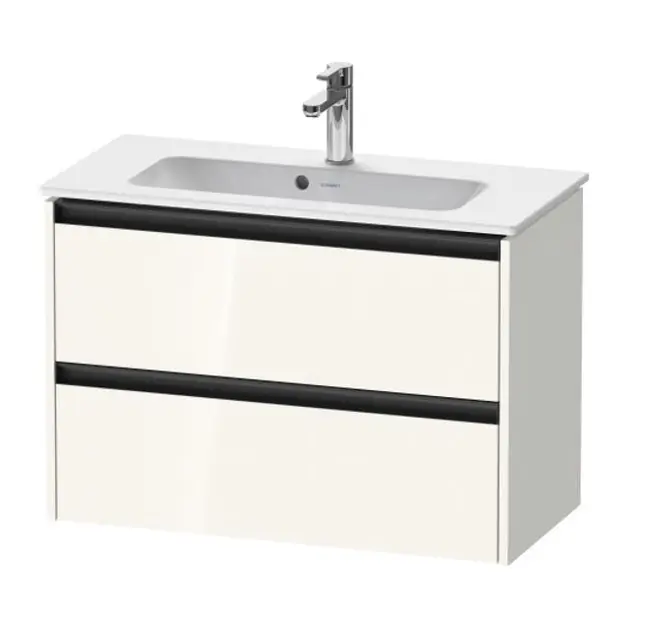 Duravit Ketho.2 - Mobiletto sottolavabo, 549x810x390 mm, 2 cassetti, bianco lucido K25256022220000