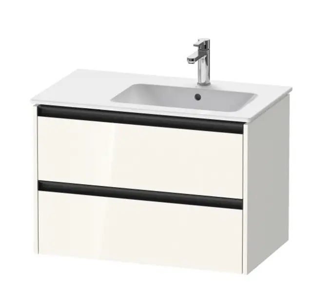 Duravit Ketho.2 - Mobiletto sottolavabo, 549x810x480 mm, 2 cassetti, bianco lucido K25268022220000