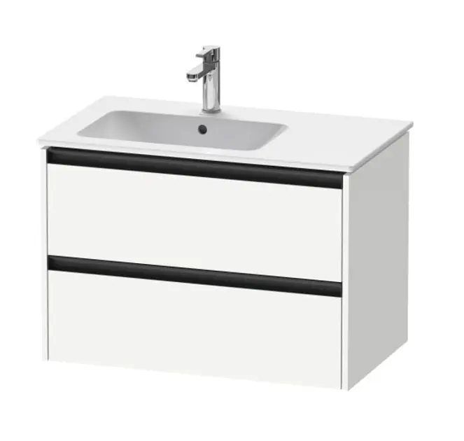 Duravit Ketho.2 - Waschtischunterschrank, 55x81x48 cm, 2 Auszüge, weiß matt K25267018180000