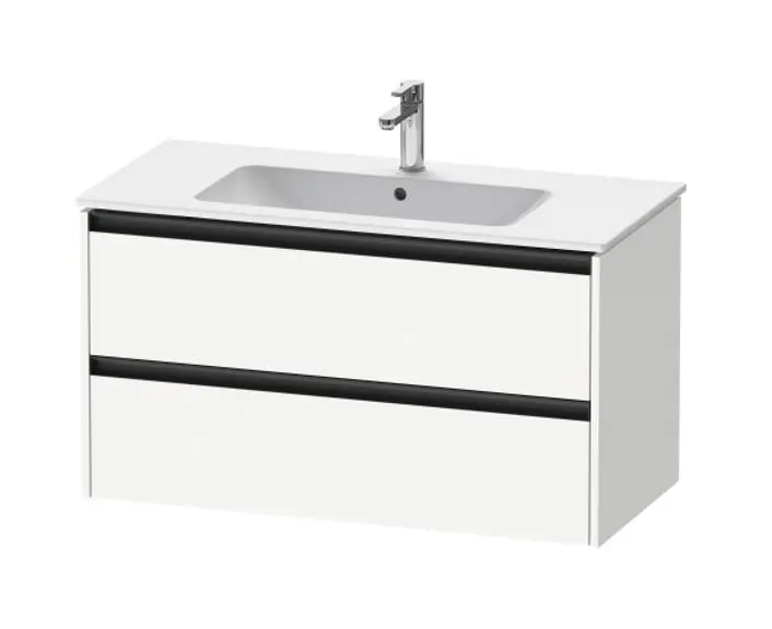 Duravit Ketho.2 - Wastafelkast 55x101x48 cm, 2 laden, mat wit K25264018180000