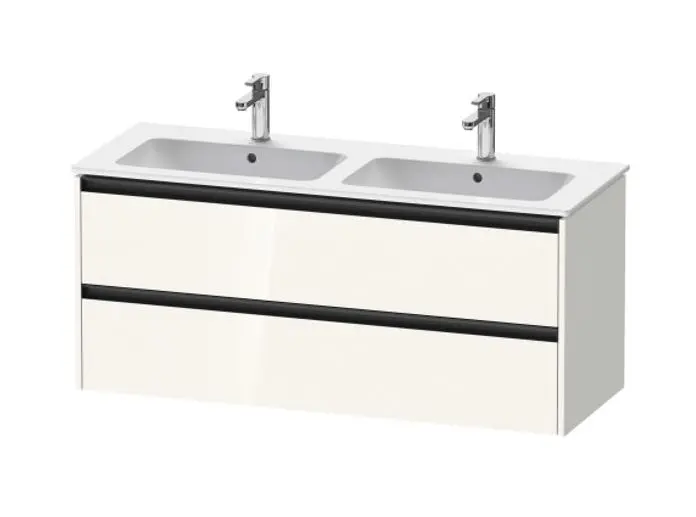 Levně Duravit Ketho.2 - Umyvadlová skříňka 55x128x48 cm, 2 zásuvky, lesklá bílá K25266022220000