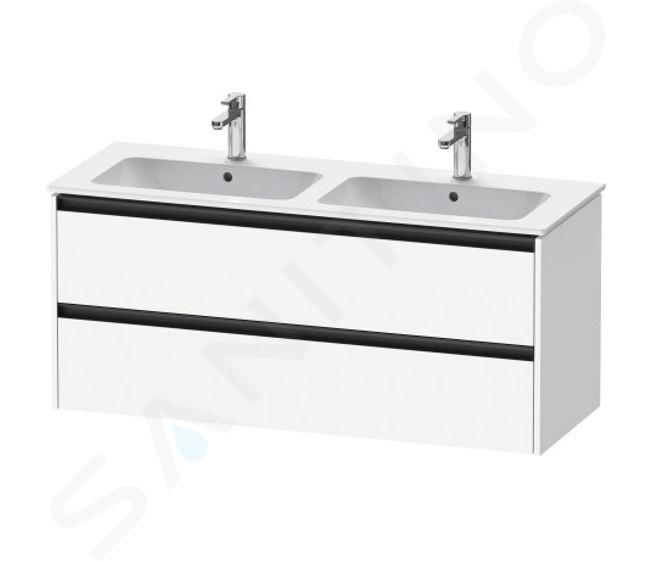 Duravit Ketho.2 - Waschtischunterschrank, 55x128x48 cm, 2 Auszüge, weiß matt K25266018180000