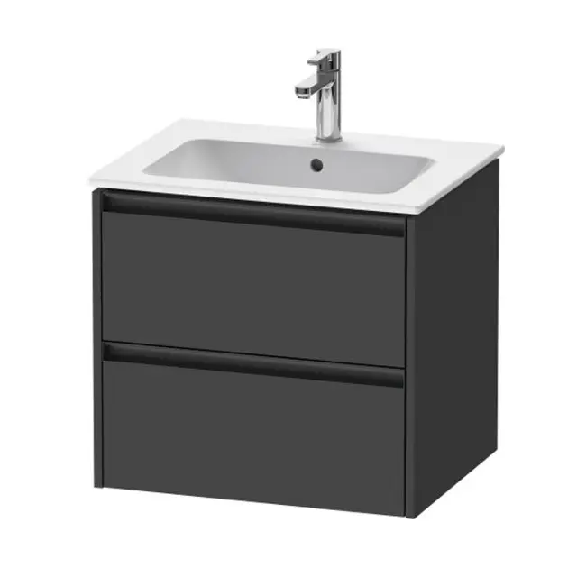 Levně Duravit Ketho.2 - Umyvadlová skříňka 55x61x48 cm, 2 zásuvky, grafit mat K25262049490000
