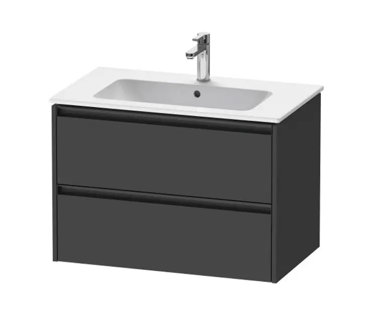 Duravit Ketho.2 - Dulap bază pentru lavoar, 55x81x48 cm, 2 sertare, grafit mat K25263049490000