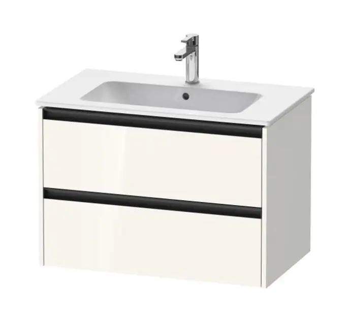 Duravit Ketho.2 - Umyvadlová skříňka 550x810x480 mm, 2 zásuvky, lesklá bílá K25263022220000