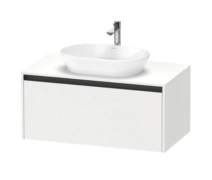 Duravit Ketho.2 - Meuble de lavabo avec découpe 46x100x55 cm, 1 tiroir, blanc mat K24886018180000