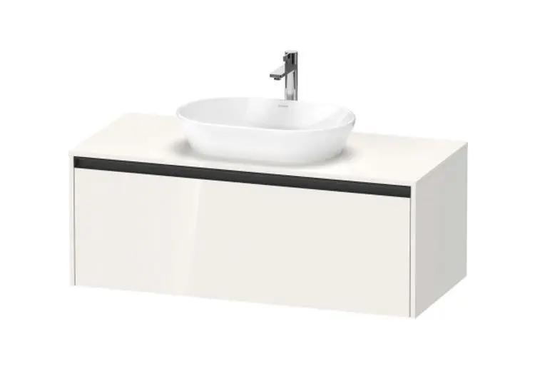 Levně Duravit Ketho.2 - Umyvadlová skříňka s výřezem 46x120x55 cm, 1 zásuvka, lesklá bílá K24887022220000
