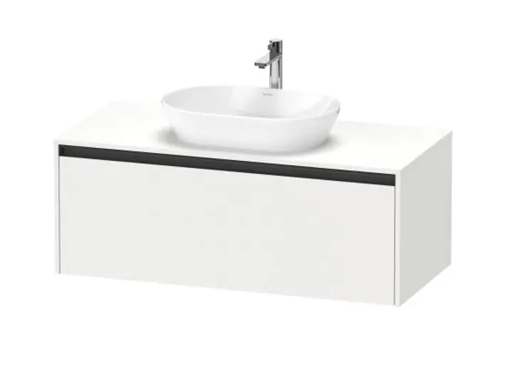 Levně Duravit Ketho.2 - Umyvadlová skříňka s výřezem 46x120x55 cm, 1 zásuvka, matná bílá K24887018180000