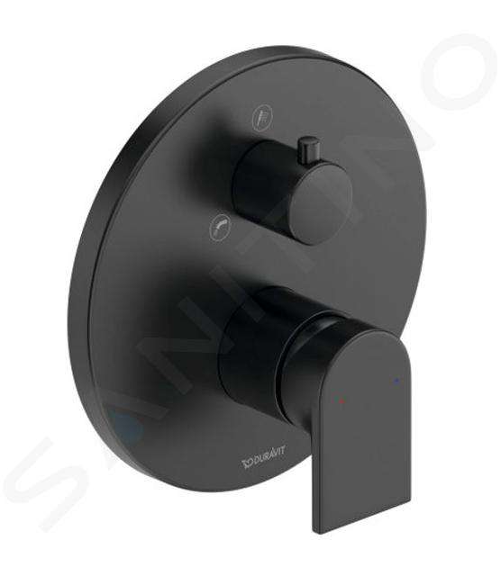 Duravit Tulum - Fürdőszobai mixer rejtett beépítéshez, matt fekete színben TU5210012046