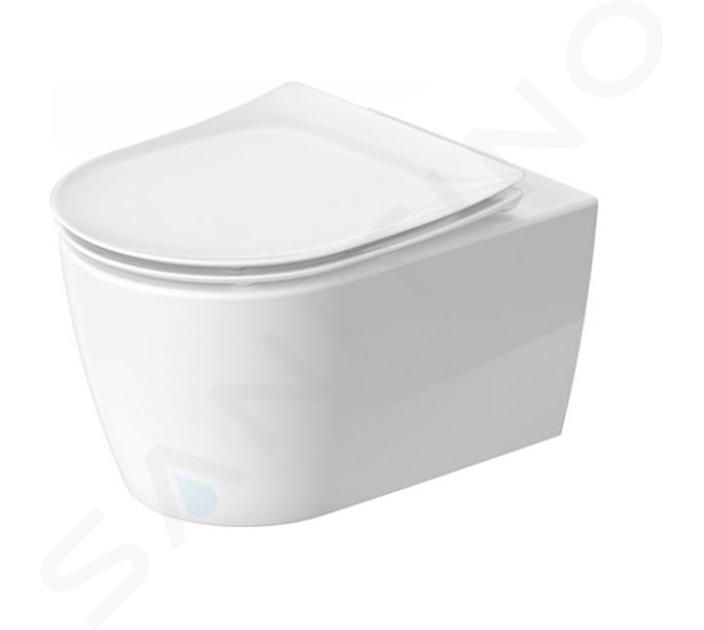 Duravit Soleil by Starck - Toaletă suspendată cu capac SoftClose, Rimless, HygieneFlush, HygieneGlaze, alb 45910920A1