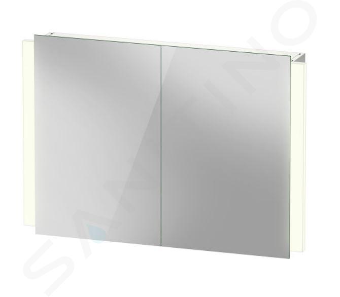 Duravit Ketho.2 - Armario con espejo con iluminación LED, 700x1000x157 mm, 2 puertas K27137000001000