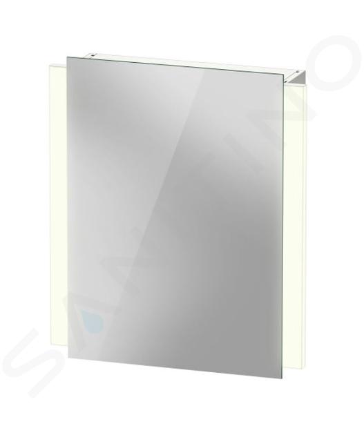 Duravit Ketho.2 - Armario con espejo con iluminación LED, 70x60x16 cm, 1 puerta, bisagras a la derecha K27135R00001000