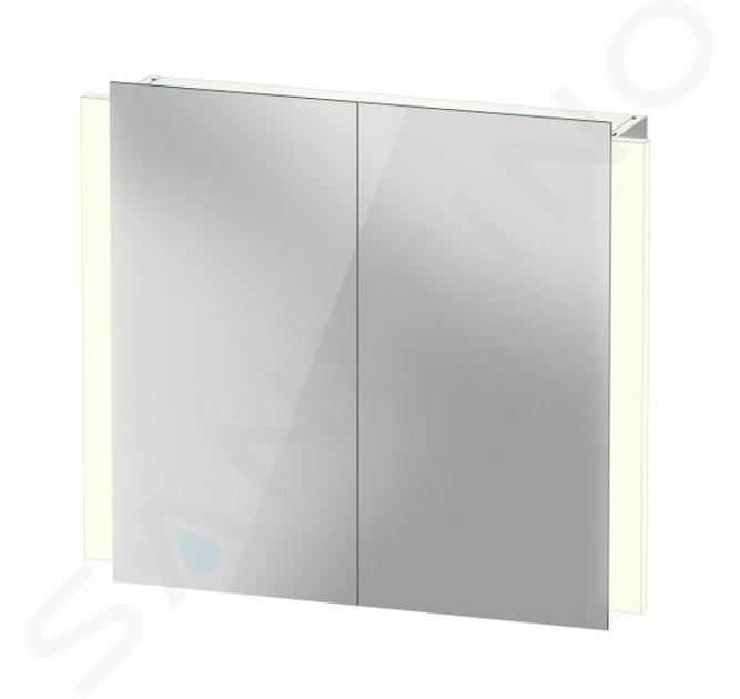 Duravit Ketho.2 - Spiegelschrank mit LED-Beleuchtung, 70x80x16 cm, 2 Türen K27136000001000