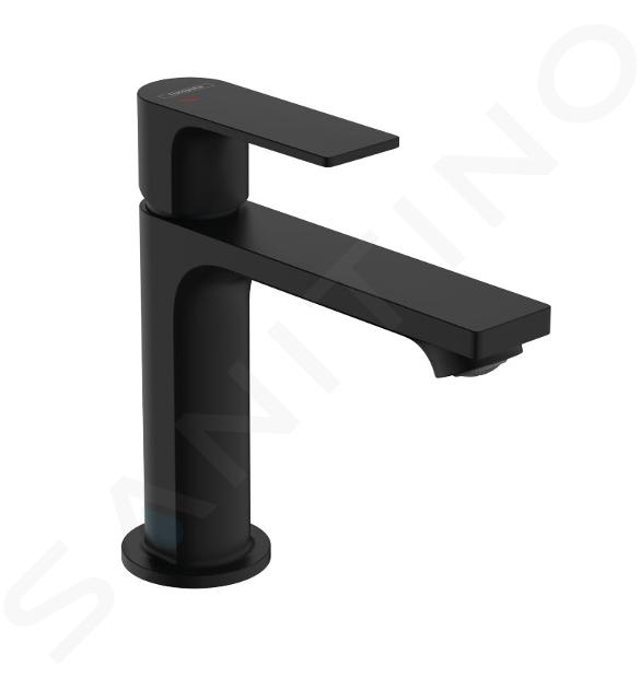 Hansgrohe Rebris E - Grifo de lavabo con desagüe, CoolStart, negro mate 72559670