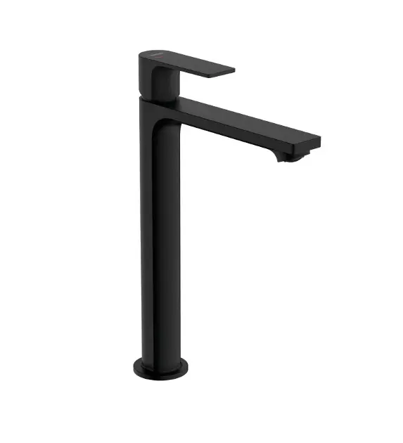 Hansgrohe Rebris E - Baterie pentru lavoar bol, cu evacuare, CoolStart, negru mat 72581670