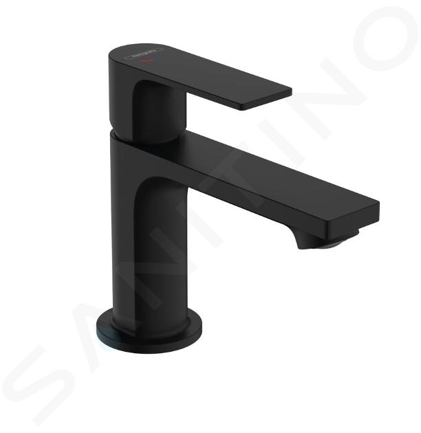 Hansgrohe Rebris E - Grifo de lavabo, con desagüe, CoolStart, EcoSmart, negro mate 72587670