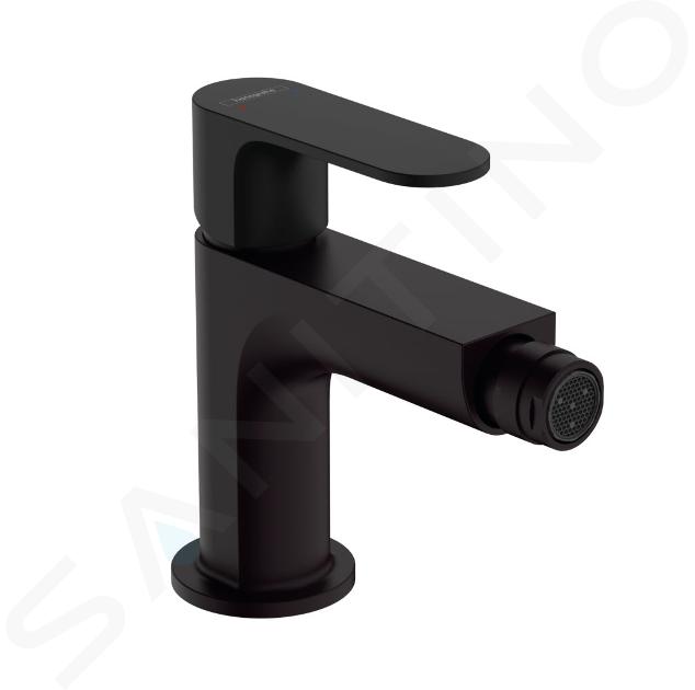 Hansgrohe Rebris S - Bateria bidetowa z kompletem odpływowym, czarny mat 72210670