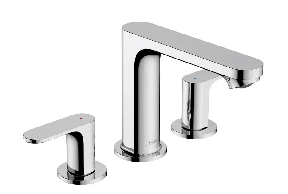 Hansgrohe Rebris S - Wastafelkraan met waste, 3-gats installatie, chroom 72530000