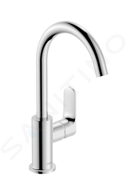 Hansgrohe Rebris S - Miscelatore da lavabo, con sistema di scarico e braccio di erogazione girevole, cromo 72536000