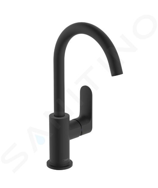 Hansgrohe Rebris S - Grifo de lavabo, con desagüe y ca?o giratorio, negro mate 72536670