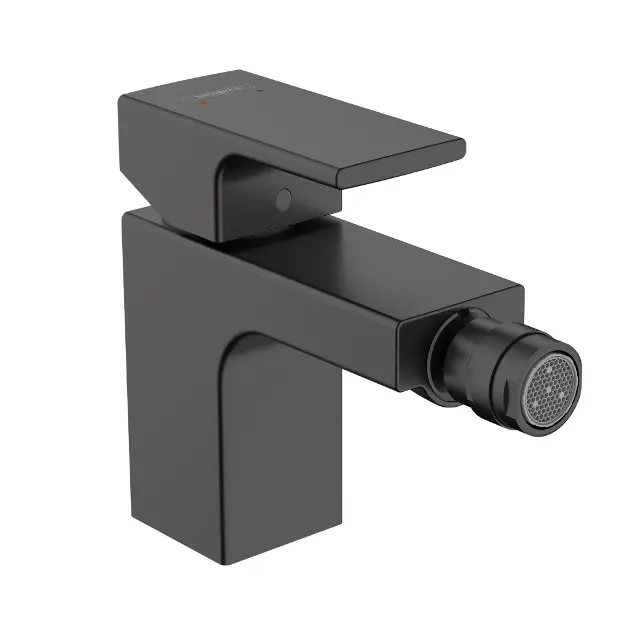 Hansgrohe Vernis Shape - Grifo de bidé, con desagüe, negro mate 71219670