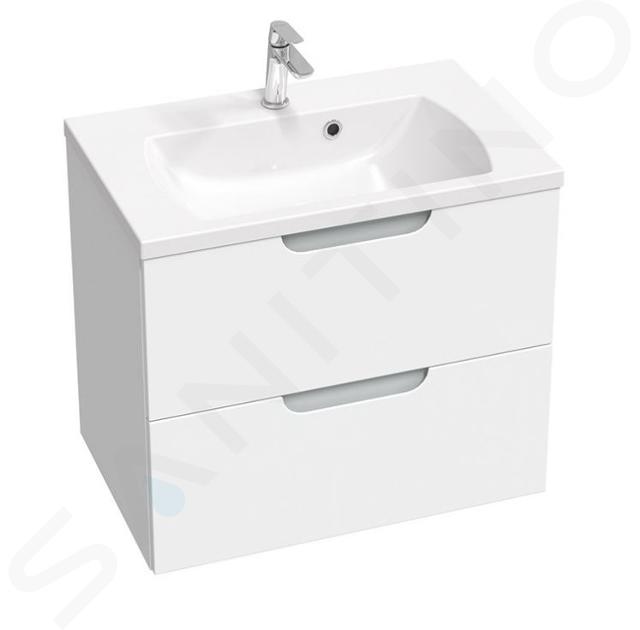 Ravak Classic II - Szafka pod umywalkę 69x45x58 cm, 2 szuflady, biały połysk/szary X000001479