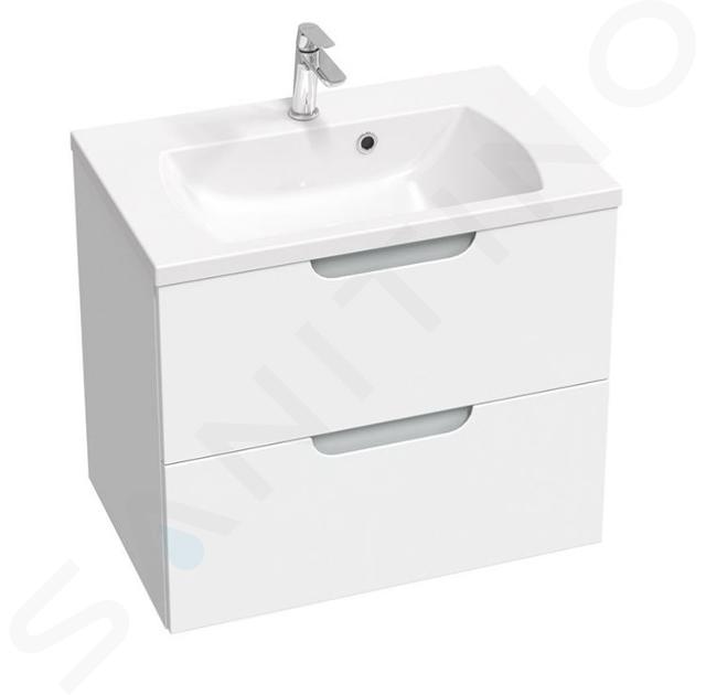 Ravak Classic II - Mobile lavabo 69x45x58 cm, 2 cassetti, bianco/grigio lucido X000001479