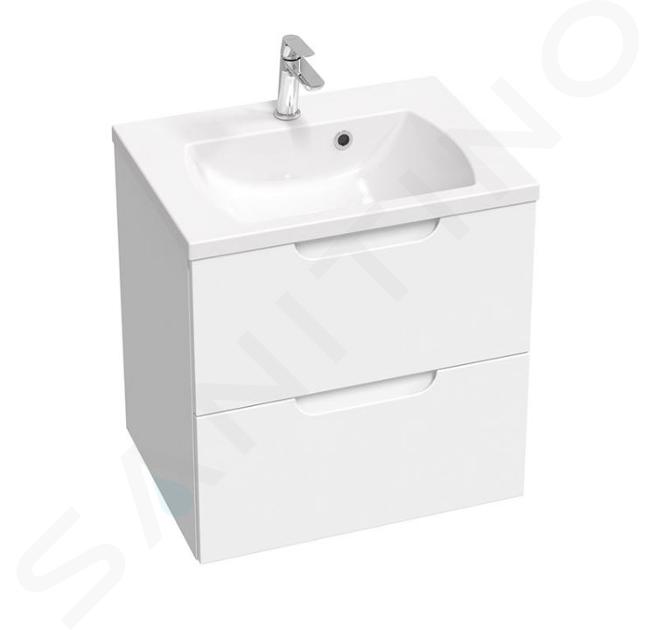 Ravak Classic II - Mobile lavabo 59x45x58 cm, 2 cassetti, bianco lucido X000001476