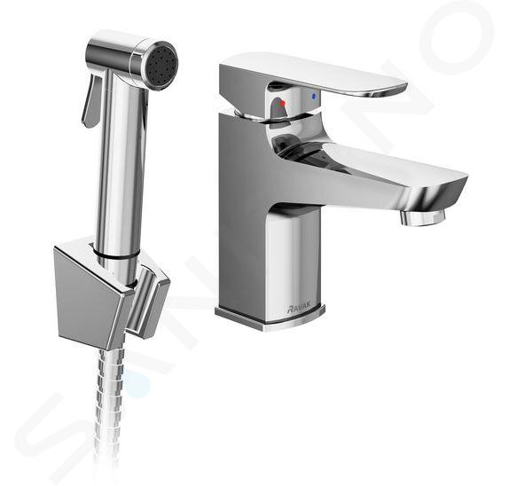 Ravak Rubinetti - Miscelatore da lavabo con doccetta bidet, cromo X070165