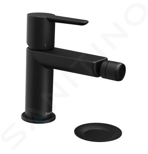 Ravak Puri - Mitigeur bidet Click-Clack avec bec, noir mat X070189