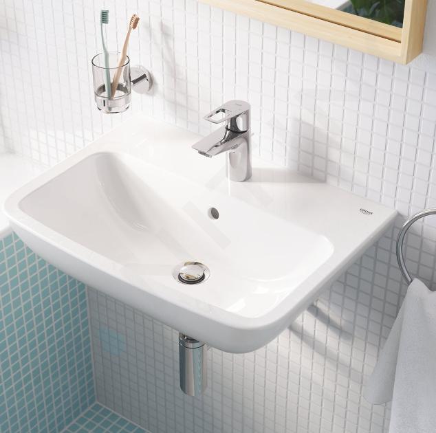 Grohe Start Edge - Grifo de lavabo con caño giratorio y desagüe, cromo  24201001