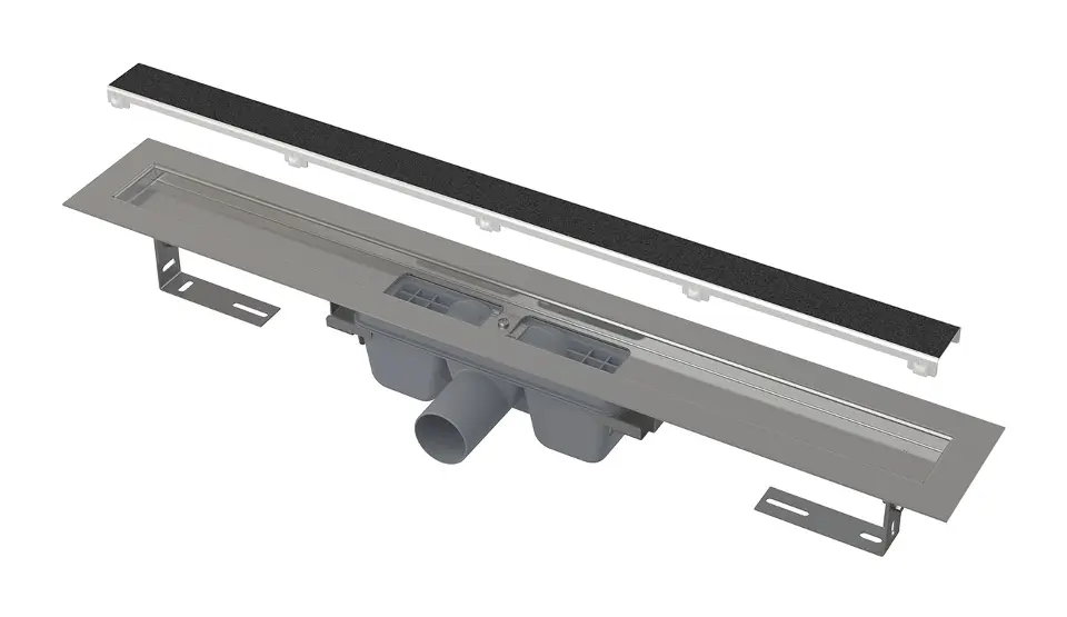 Levně Alca Odtokové žlaby - Sprchový žlab Marble 55 cm, s roštem pro vložení dlažby, nerez APZ15-550