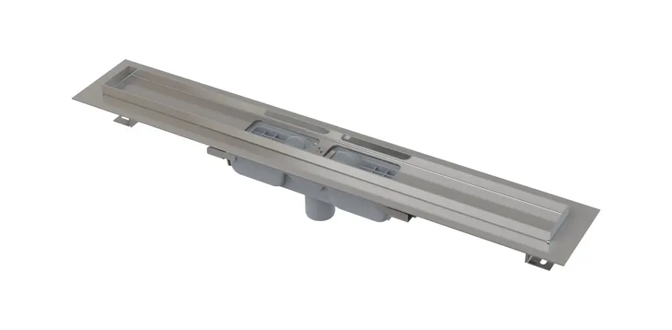 Alcadrain Odtokové žľaby - Sprchový žľab 115 cm, s okrajom pre perforovaný rošt, nerezová APZ1101-1150
