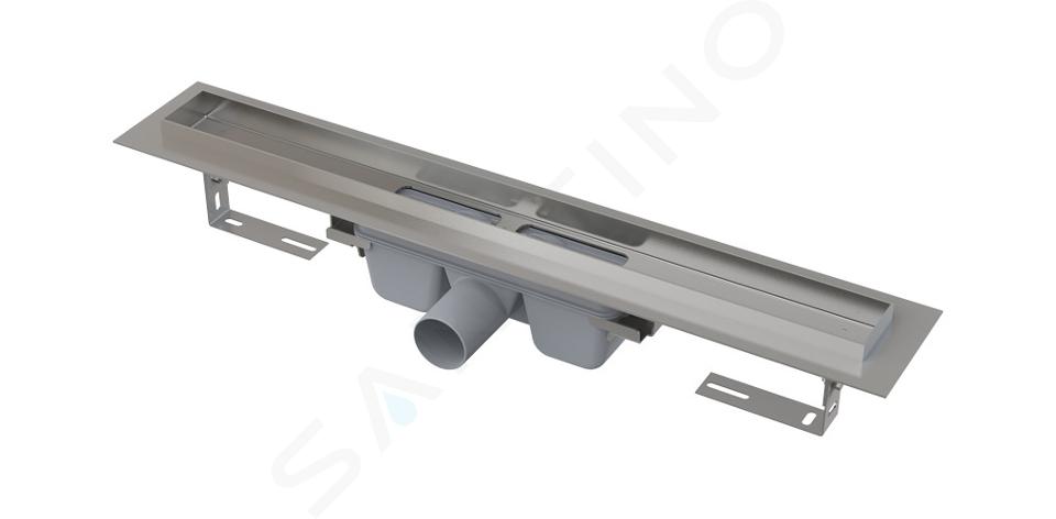 Alcadrain Canaline - Piatto doccia Professional 550 mm, con bordo per griglia completa, acciaio inox APZ6-550