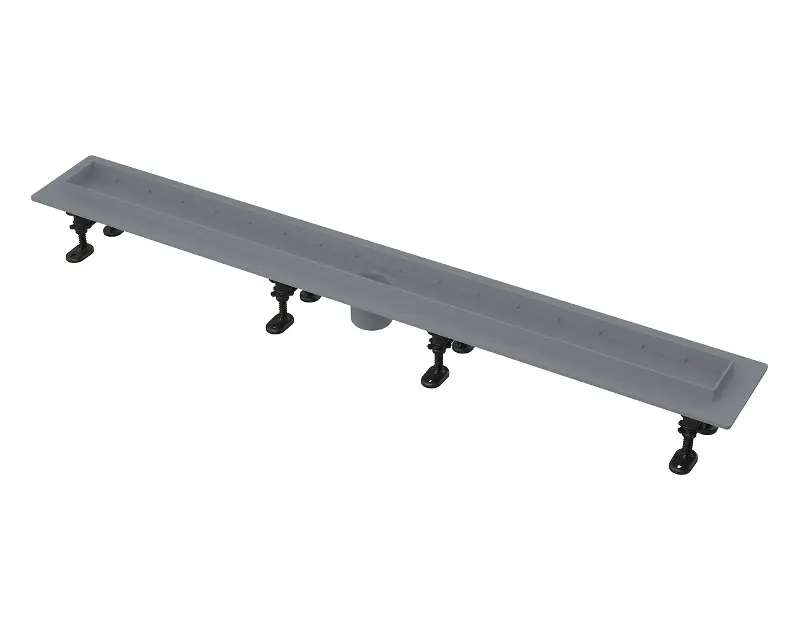 Levně Alca Odtokové žlaby - Sprchový žlab Optimal 75 cm, s okrajem pro perforovaný rošt nebo vložení dlažby, bez zápachové uzávěry APZ2012-750