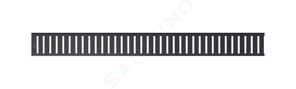 Alcadrain Grilles - Grille pour caniveau de douche linéaire 650 mm, noir mat PURE-650BLACK